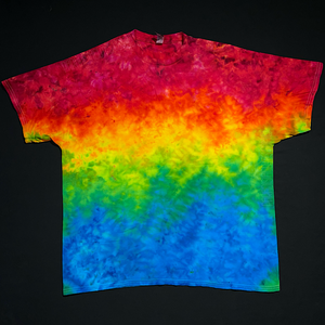 Size 2XL Rainbow Marbled Splatter Gradient T-Shirt