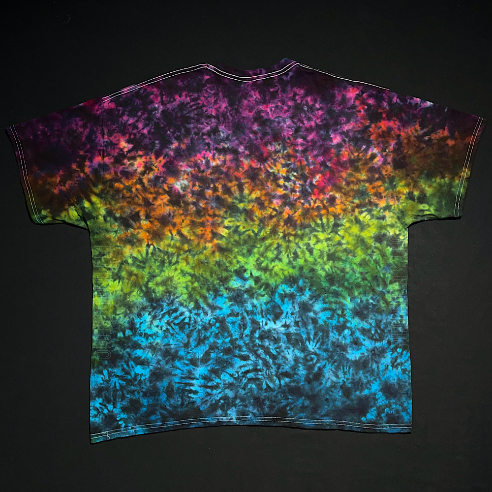 Size 2XL Midnight Marbled Rainbow T-Shirt