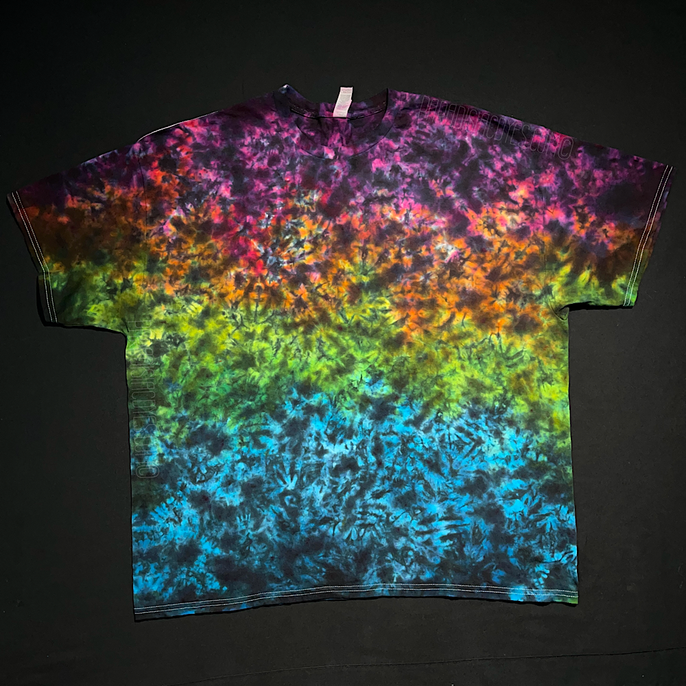 Size 2XL Midnight Marbled Rainbow T-Shirt