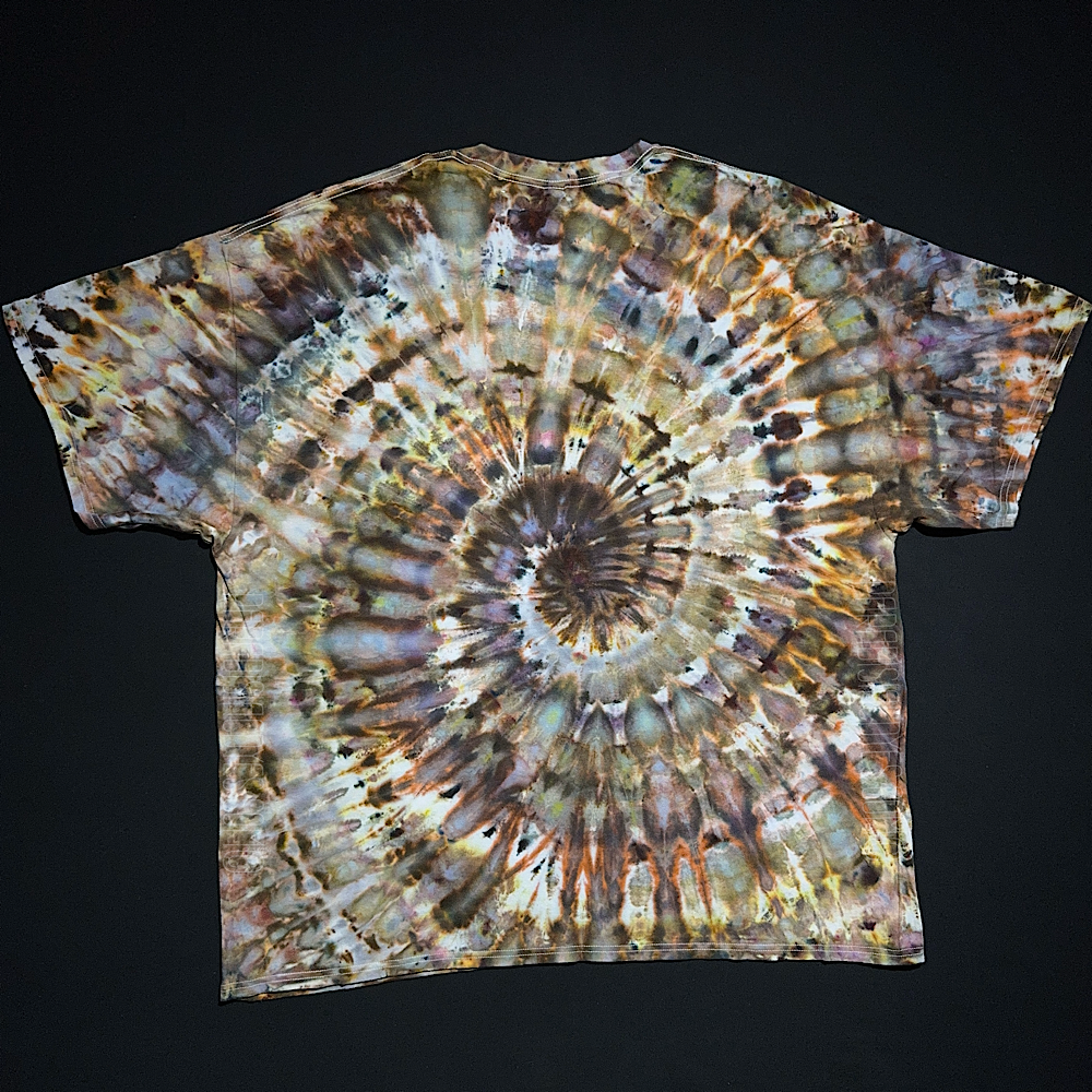 Size 3XL Earthy Ice Dye Spiral T-Shirt