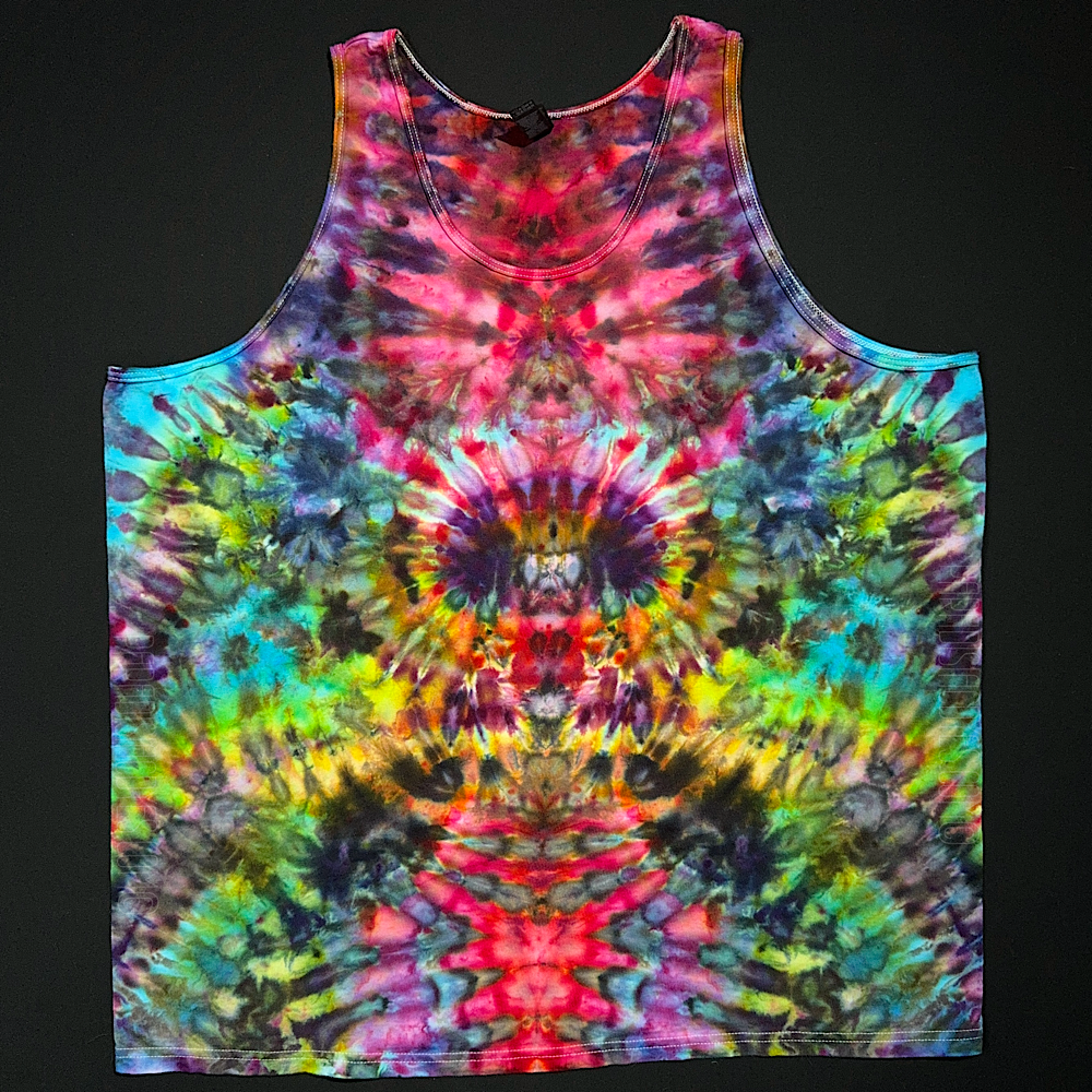 Size 3XL Rainbow Psychedelic Mindscape Tank Top
