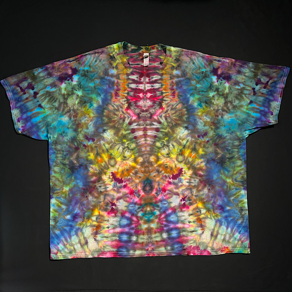 Size 4XL Dark Rainbow Psychedelic Mindscape T-Shirt