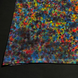 Size 5XL Blackened Rainbow Splatter Pattern Tie Dye T-Shirt
