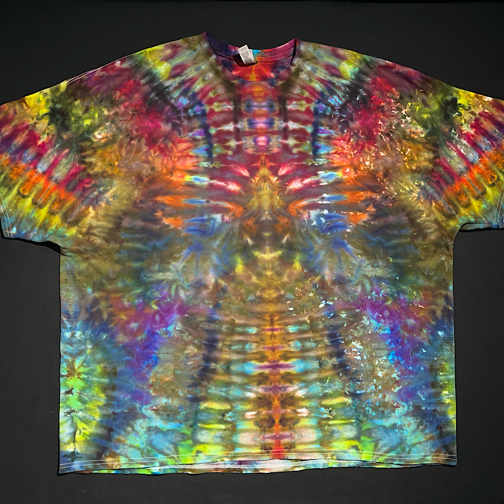 Size 5XL Muted Rainbow Psychedelic Mindscape T-Shirt
