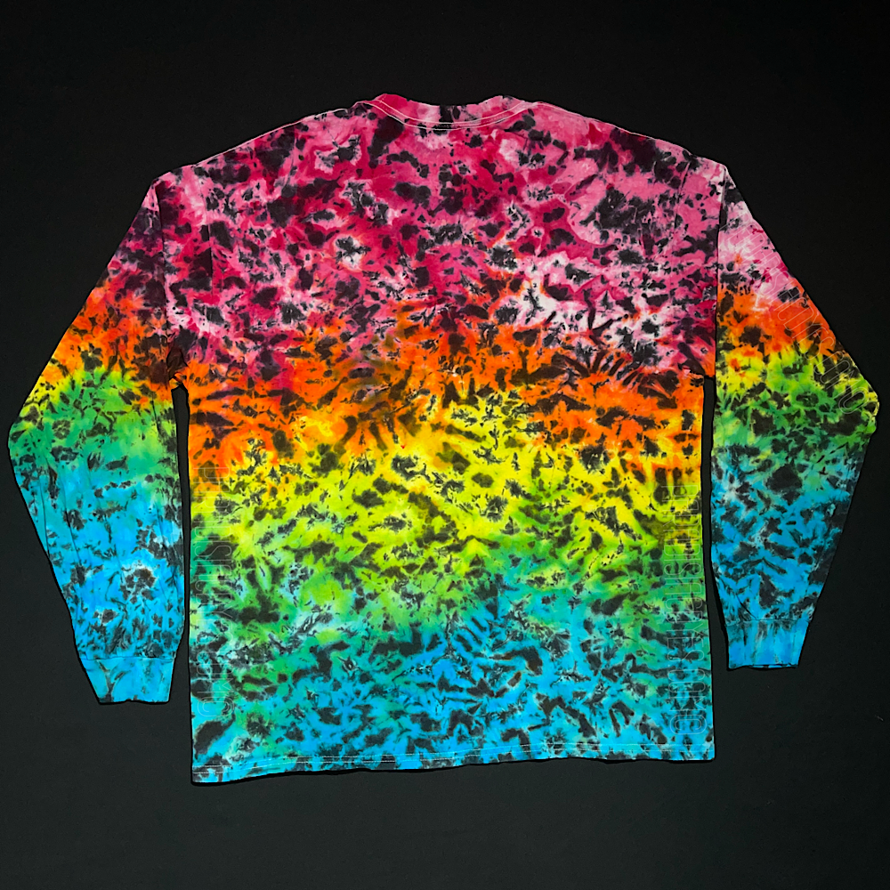Size XL Midnight Marbled Rainbow Long Sleeve Shirt