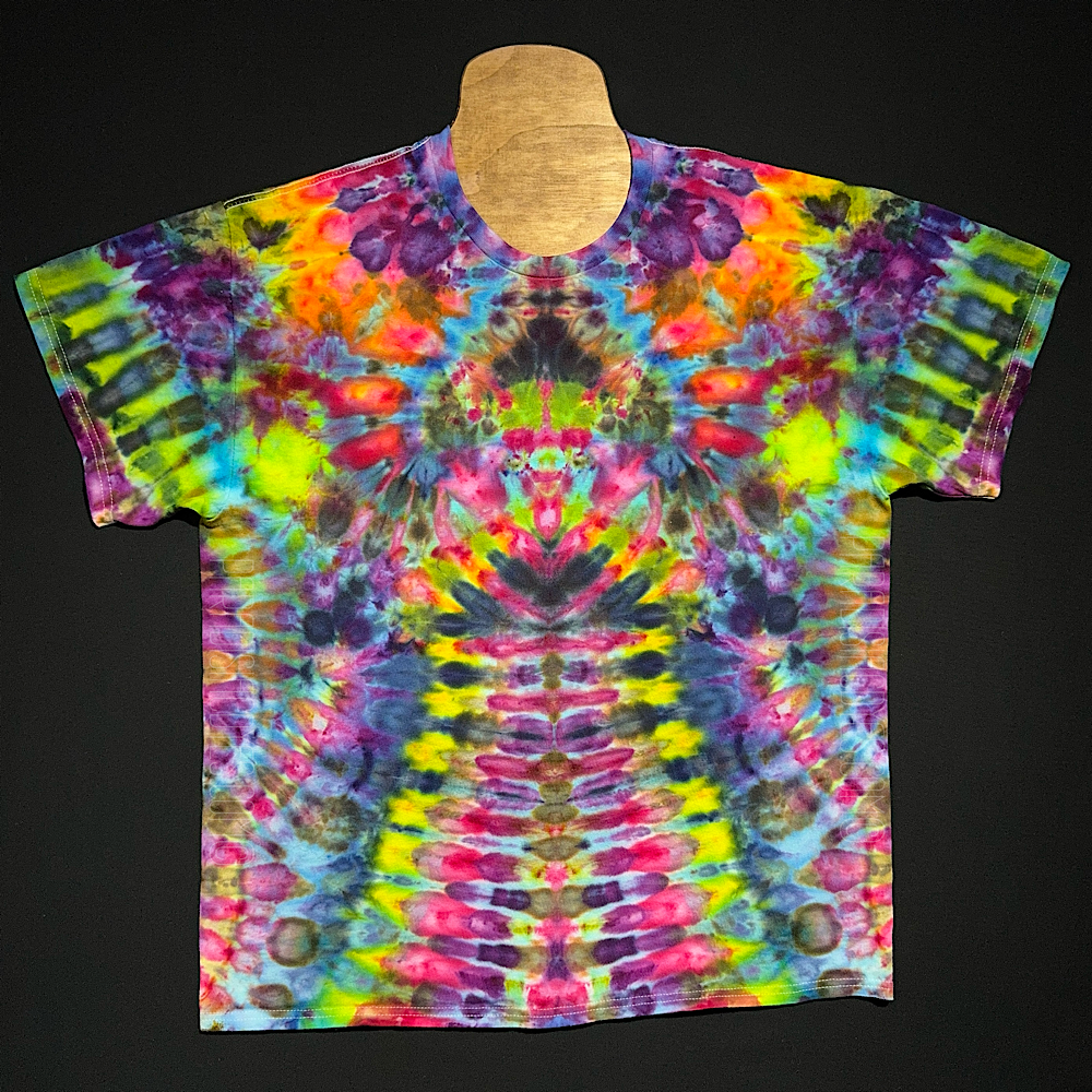 Size XL Calypso Rainbow Tie Dye T-Shirt - Paradisiac Psychedelic