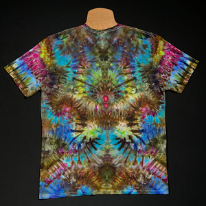 Size XL Multicolor Psychedelic Mindscape V-Neck T-Shirt
