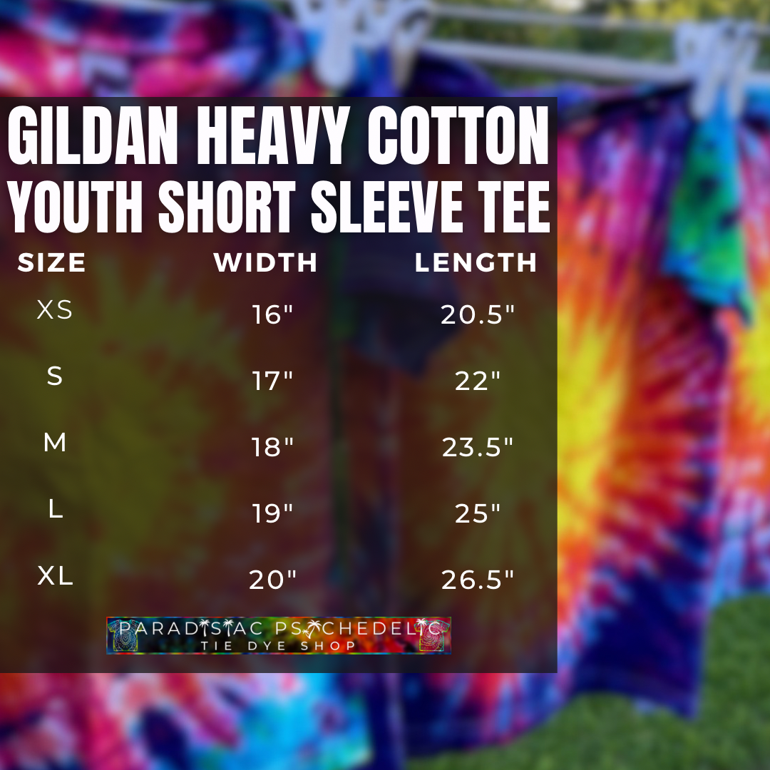 Children's Sunset Sunburst Spiral Tie Dye T-Shirt - Paradisiac