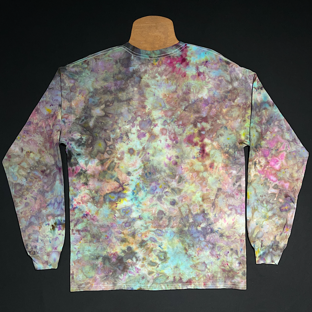 Size Large Marbled Watercolor Splatter Long Sleeve Shirt
