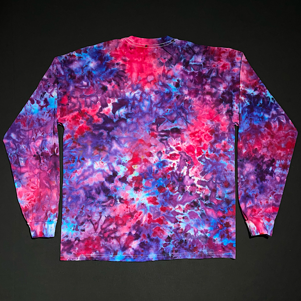 Size Large Pink & Purple Marbled Splatter Long Sleeve Shirt