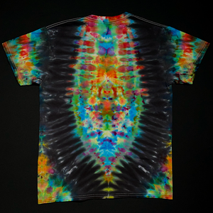 Size Medium Black Rainbow Psychedelic Symmetry T-Shirt