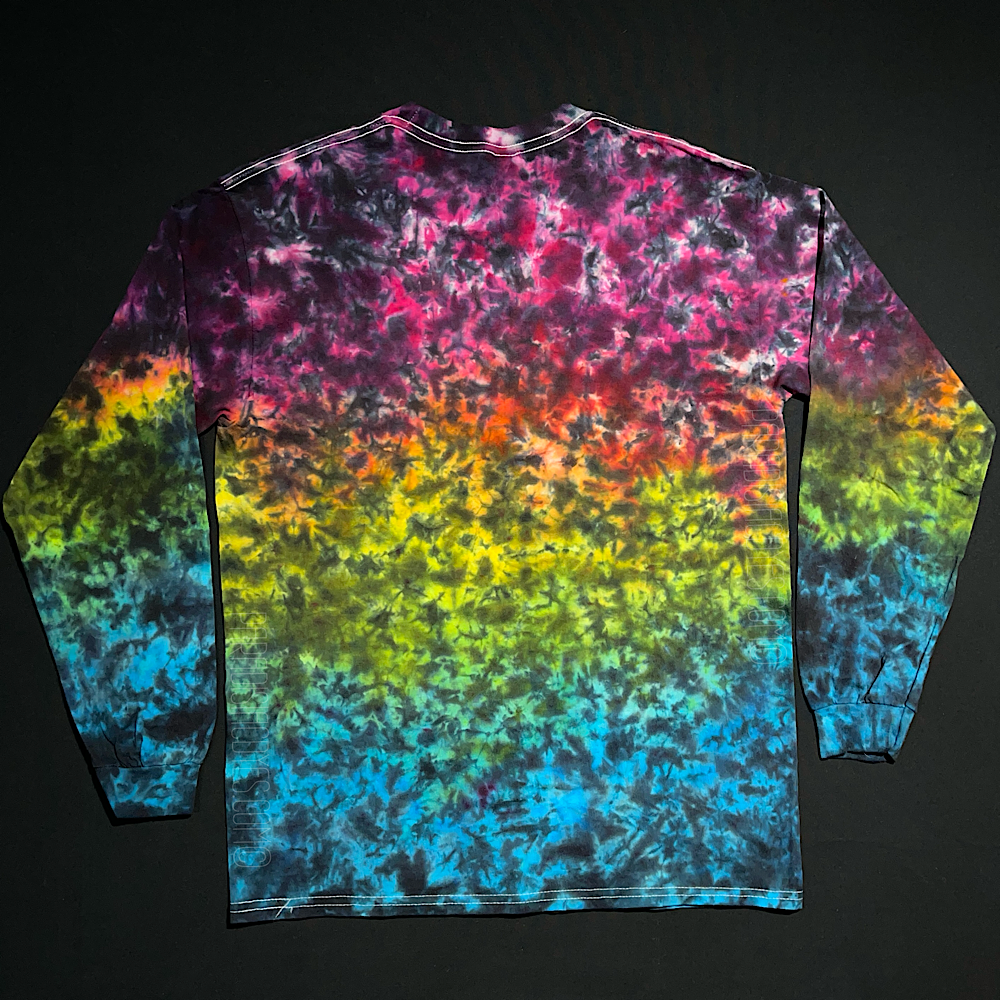 Size Medium Midnight Marbled Rainbow Long Sleeve Shirt