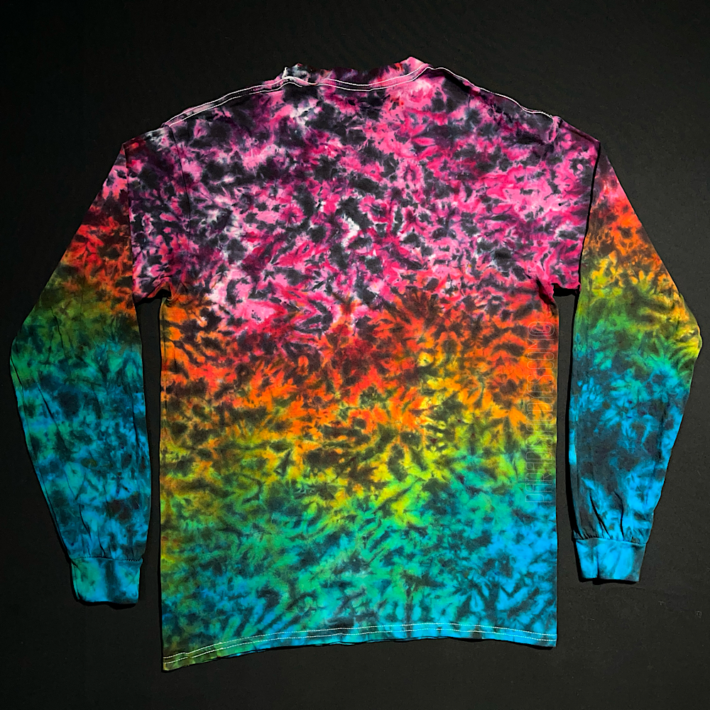 Size Medium Midnight Marbled Rainbow Long Sleeve Shirt