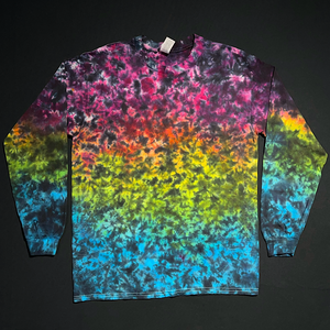 Size Medium Midnight Marbled Rainbow Long Sleeve Shirt