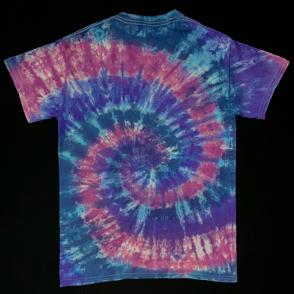 Size Small Pale Pink, Blue & Purple Spiral T-Shirt