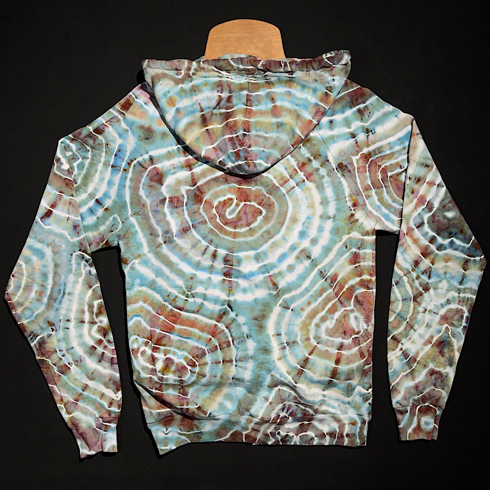 Size Small Gray Agate Geode Zip-Up Hoodie