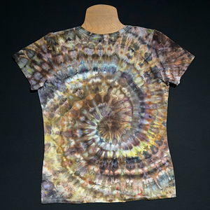 Women's XL Earthy Pebbles Ice Dye Spiral V-Neck