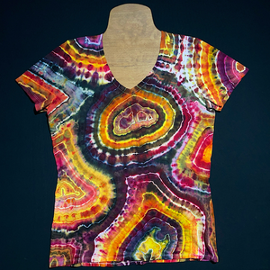 Women's Large Lavastone Geode V-Neck T-Shirt