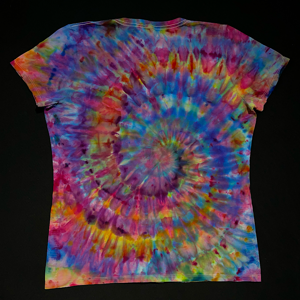 Women's XL Rainbow Confetti V-Neck T-Shirt