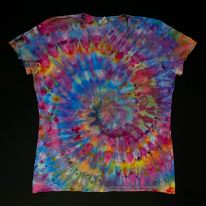 Women's XL Rainbow Confetti V-Neck T-Shirt