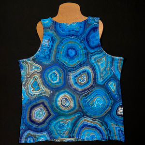 Size XL Blue Lace Agate Geode Tank Top