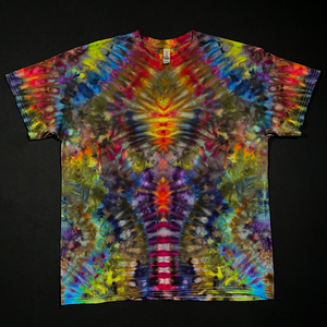 Size XL Psychedelic Mindscape Ice Dye T-Shirt *DEFECT*