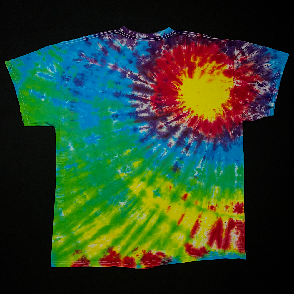 Size XL Rainbow Sunburst Tie Dye T-Shirt