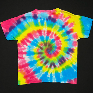 Youth XS Neon Rainbow Spiral T-Shirt