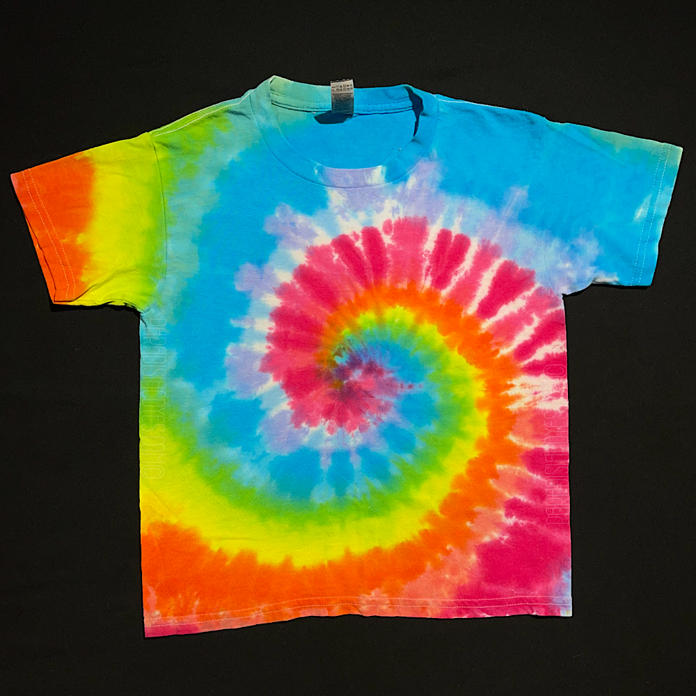 Youth XS Tropical Rainbow Spiral T-Shirt