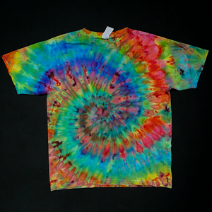 Youth Large Multicolor Ice Dye Spiral T-Shirt