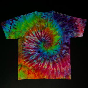 Youth Large Rainbow Ice Dye Spiral T-Shirt