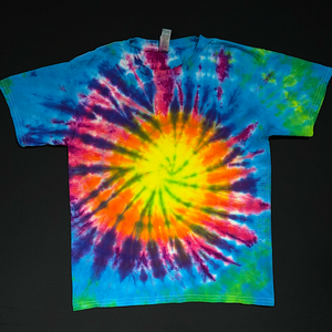 Youth Large Neon Rainbow Sunburst T-Shirt