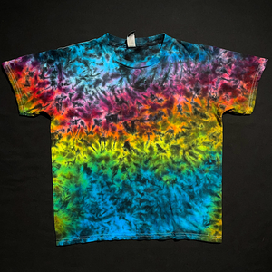 Youth Medium Blackened Rainbow Splatter T-Shirt