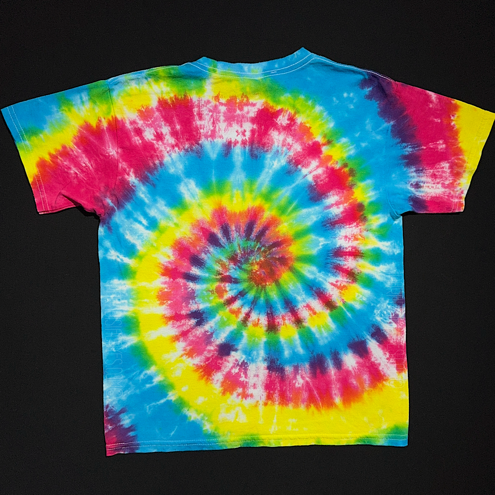 Youth Medium Neon Rainbow Spiral T-Shirt