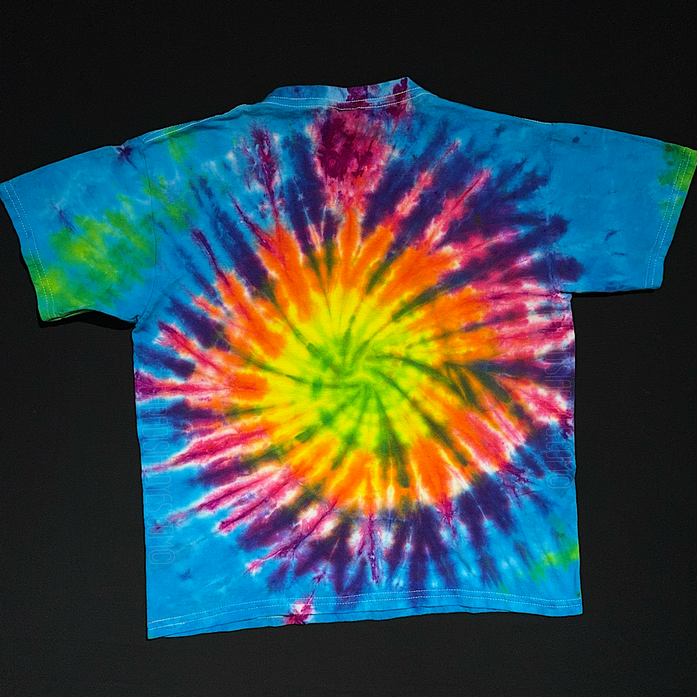 Youth Medium Neon Rainbow Sunburst T-Shirt