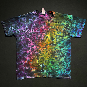 Youth Medium Blackened Rainbow Splatter T-Shirt