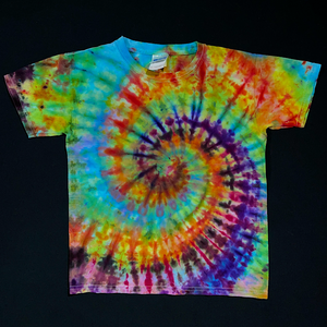 Youth Small Multicolor Rainbow Spiral T-Shirt