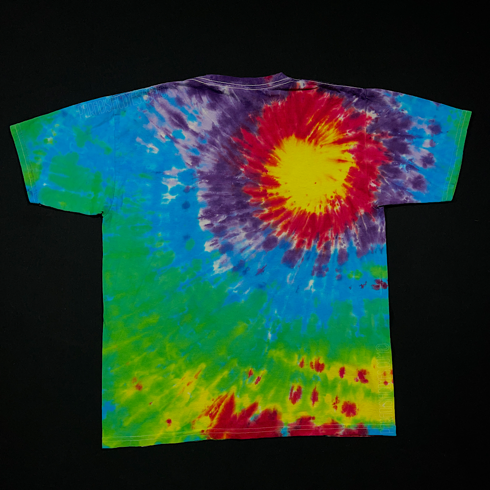 Youth XL Rainbow Sunburst Tie Dye T-Shirt
