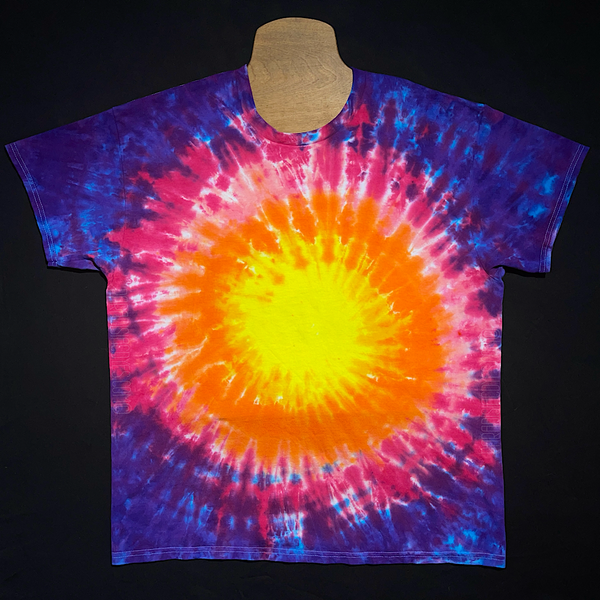 Purple Sunset Sunburst Tie Dye T-Shirt - Paradisiac Psychedelic