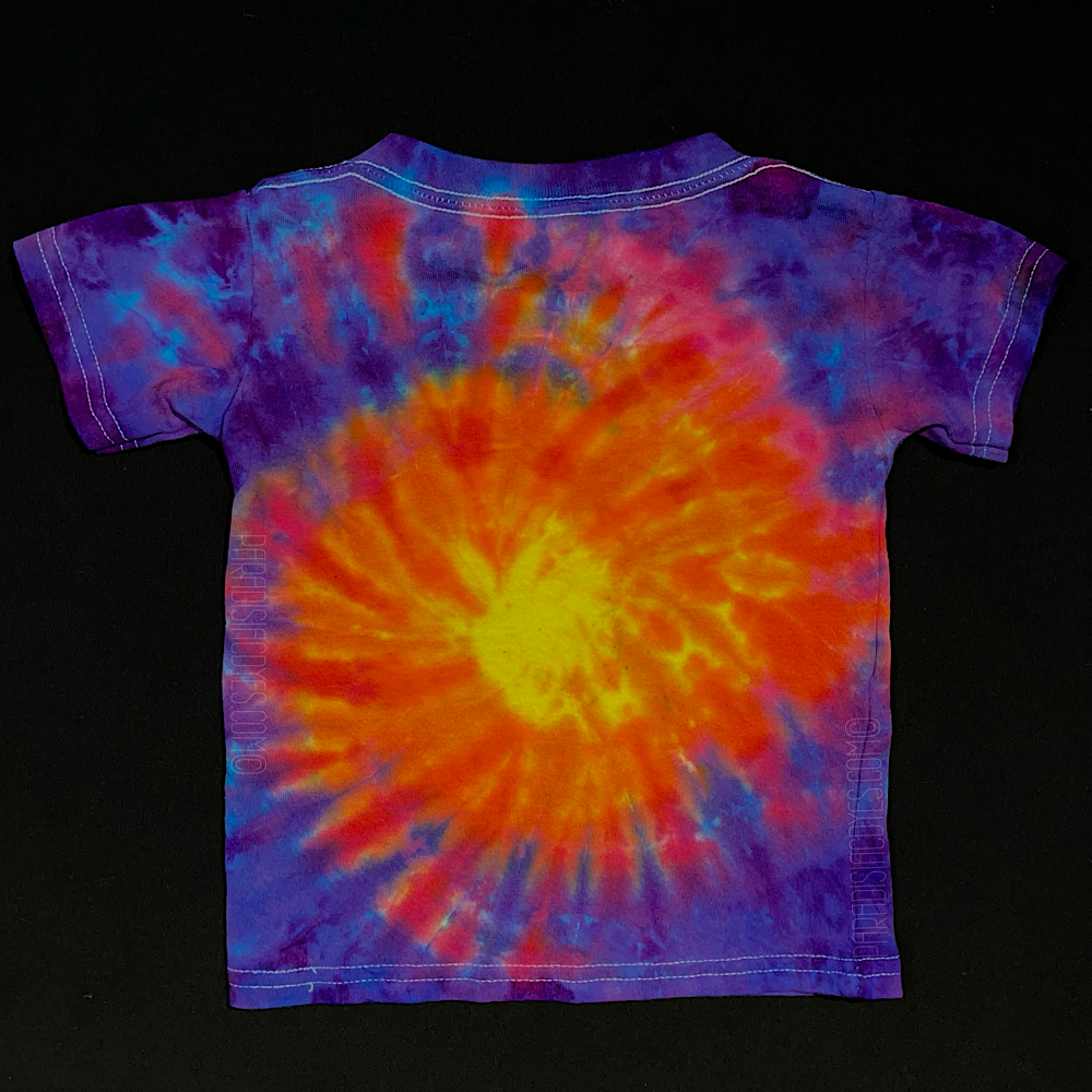Sunset Sunburst Spiral Tie Dye T Shirt Toddler Youth