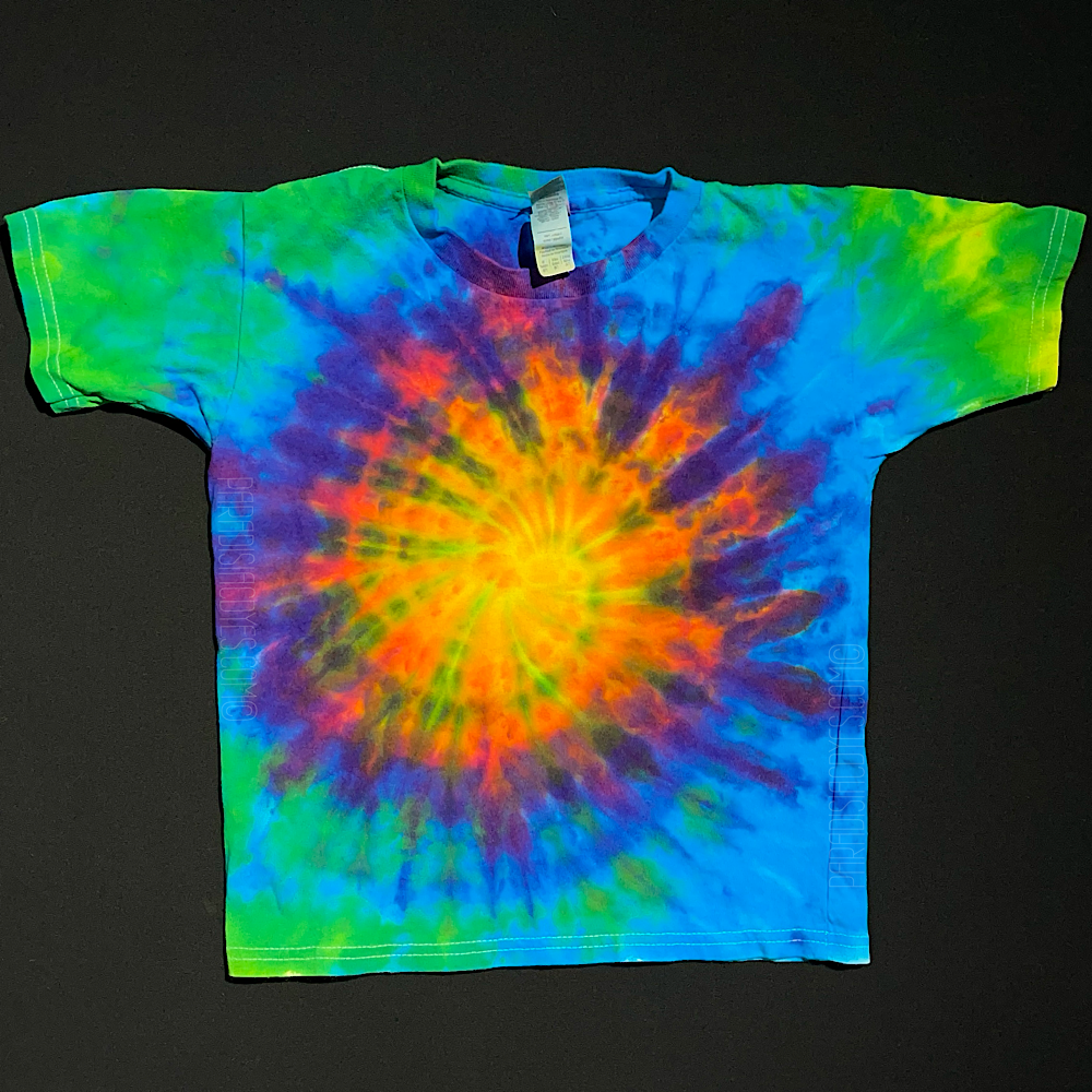 Neon Rainbow Sunburst Tie Dye T-Shirt (Toddler & Youth)
