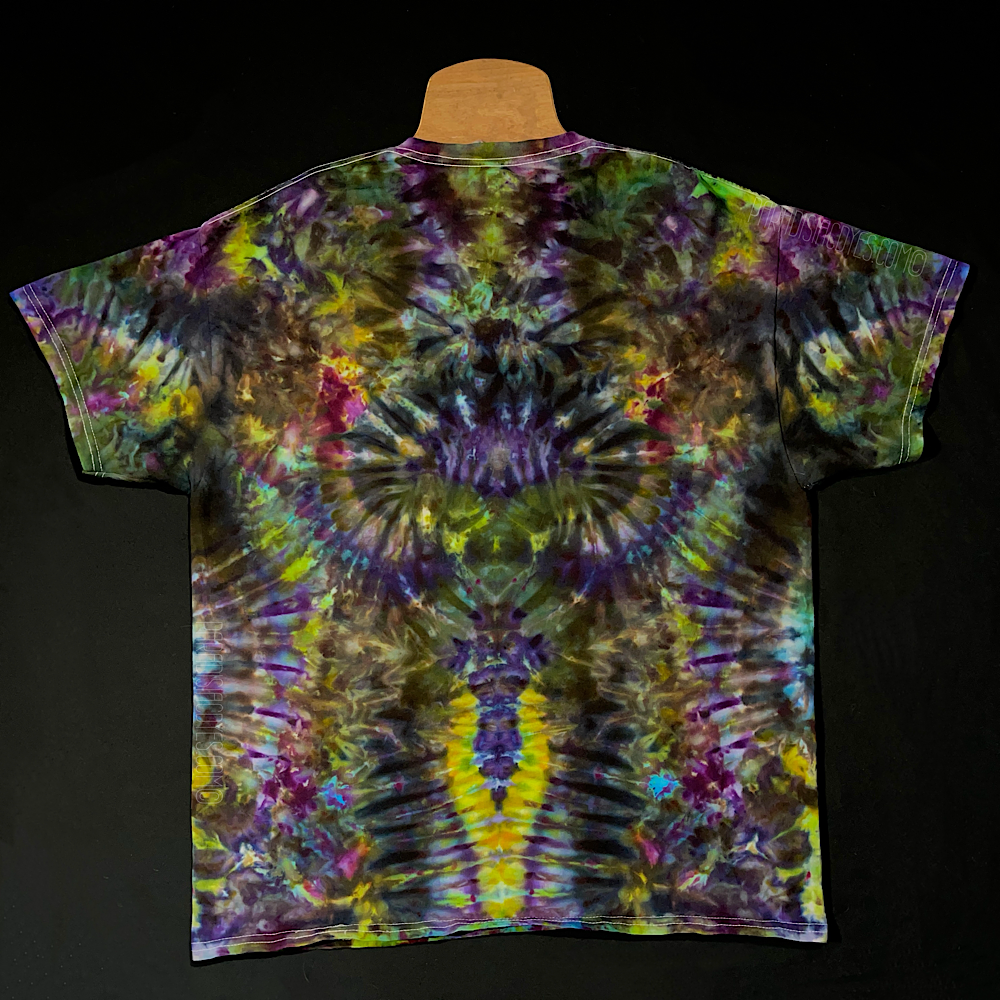 Purple & Green Psychedelic Mindscape Tie Dye Shirt - Paradisiac