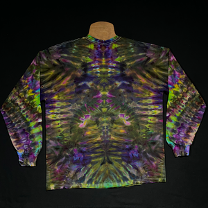Psychedelic Hippieween Mindscape Long Sleeve Ice Dye Shirt