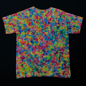 Youth Large Rainbow Pebbles Splatter Pattern Tie Dye T-Shirt