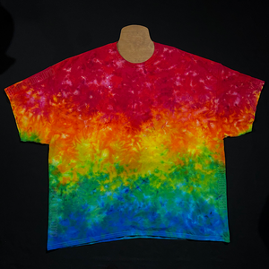 Marbled Rainbow Splatter Pattern Ice Dye T-Shirt