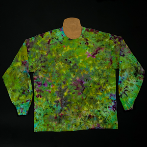 Purple Urkle Marijuana Bud Inspired Ice Dye Long Sleeve Shirt