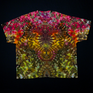 Size 4XL Psychedelic Melonscape Ice Dye T-Shirt