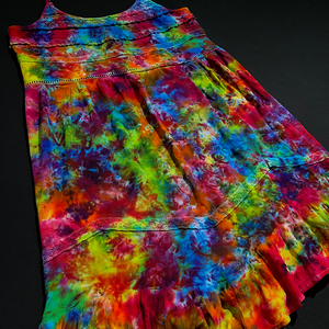 Size Medium Rainbow Splatter Tie Dye Dress