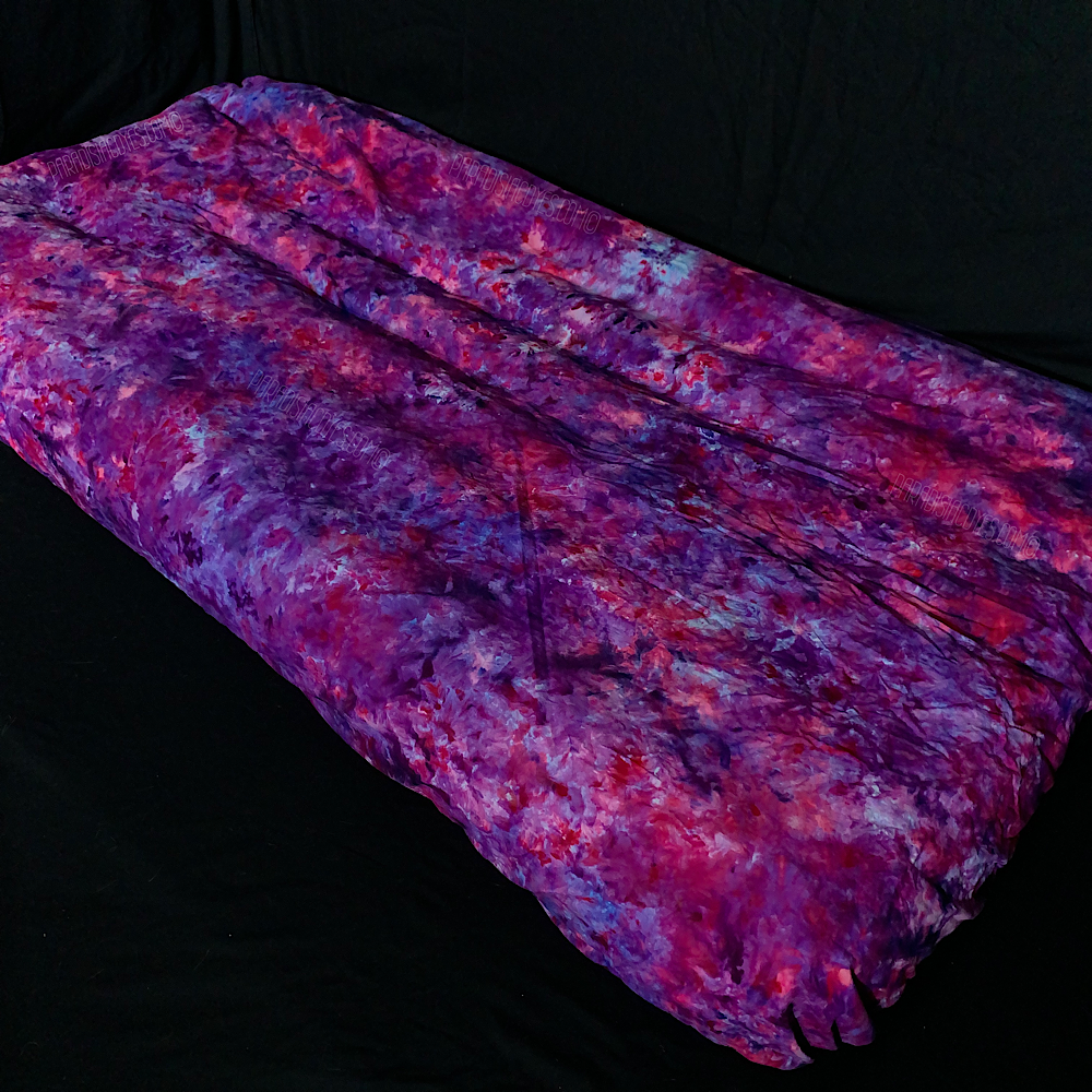 Pink & Purple Ice Dye Splatter Fitted Bed Sheet