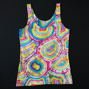 Women’s Medium Pastel Geode Tie Dye Tank Top